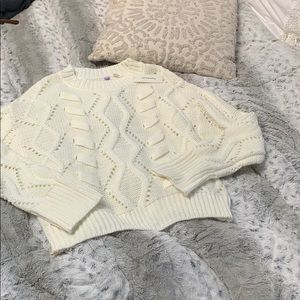New Francesca’s Ivory knit sweater